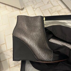 Government Shutdown sale!  Marc Jacobs Black and Silver Wedge Ankle Boots